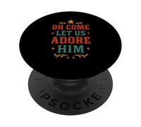 Nativity Oh Come Let Us Adore Him Vintage Women Christian PopSockets PopGrip Adhésif