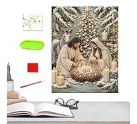 Nativity Scene Diamond Painting Kit, Jesus Birth Religious Special Shape