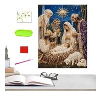 Nativity Scene Diamond Painting Kit, Jesus Birth Religious Special Shape