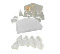 Nativity Scene - Figure Mold for Resin Crafting | Flexible Silicone Stencil with Detailed Baby Jesus Mary Joseph & Animals for Resin Clay Candle Soap Christmas Holiday Decorations and Halloween