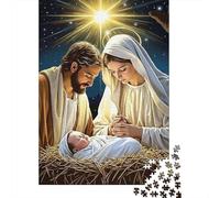 Nativity Scene Jesus 1000 Piece for Adults Teens Holy Family with Baby Jesus Educational Game for Wall Decoration 70x50cm 1000pcs