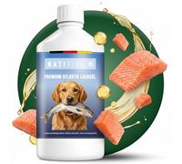 NatiVivo Huile de saumon de qualité supérieure - 1000 ml - Huile de poisson de qualité supérieure pour chiens, chats et chevaux - Riche en acides gras oméga 3 et 6 - Huile de barf naturelle pour