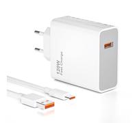 NATNO Chargeur 120 W USB C pour Xiaomi 14T Pro 5G 15 Ultra 14T 13T 12T 11 Poco X7 Pro F7Pro Redmi Note Smartphone 14 14Pro 13 12 11 Chargeur Rapide TurboHyper Charge avec câble USBC de 1 m/3,3 ft