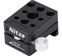NATO Clamp avec Quick Release Lock Levier, NATO Rail Clamp avec Trou de Positionnement Arri 1/4"" et 3/8"" pour Cage de Moniteur, Bras Magique, EVF-Sucher, LED Licht et Mikrofon - NF49A