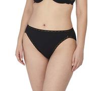Natori Women's Bliss Cotton French Cut Panty, Black, X-Large