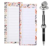 NATOSU Lot de 2 Blocs-Notes magnétiques, liste de Courses, réfrigérateur magnétique avec 1 Porte-Stylo magnétique, Bloc de liste de Courses 50 Feuilles/pièce, Bloc de liste de Choses à Faire