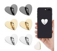 NATOSU Lot de 6 supports de téléphone portable en forme de cœur - Crochet autocollant pour téléphone portable - Pour téléphone portable, tablette, accessoires de bricolage