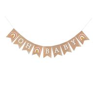 NATOSU Oh Baby Décoration de Baby Shower Fille garçon, fête de révélation du Genre, décoration de bannière de Guirlande, décoration de Baby Shower garçon Fille, révélation du Genre bébé