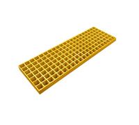 NATOTELA Grille en fibre de verre GFK 270 x 800 x 38 mm - MW : 30/30 mm - Jaune - Convient pour les gouttières de drainage et les chaussées, garage, escaliers de protection incendie, voies