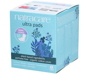 Natracare Ultra Pads - Long sans parfum, couverture coton biologique Serviette hygienique 10 pc(s)