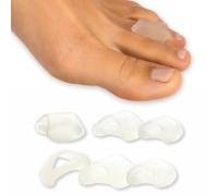 NatraCure Séparateur d'orteils en gel avancé (avec boucle d'orteils) - 6 Pièces - Entretoise d'orteil - Taille: Moyen