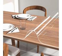 NATRKE Tapis de Bureau Transparent 120x60 cm, Grand Clair Sous-main Bureau Transparent PVC Tapis de Protection, Antidérapant Résistant à la Chaleur Tapis de Table pour Ordinateur Bureau Maison