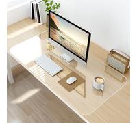 NATRKE Tapis de Bureau Transparent 60x30 cm, Clair Sous-main Bureau Transparent PVC Tapis de Protection, Antidérapant Résistant à la Chaleur Tapis de Table pour Ordinateur Bureau Maison