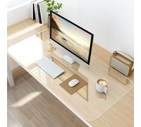 NATRKE Tapis de Bureau Transparent 70x40 cm, Clair Sous-main Bureau Transparent PVC Tapis de Protection, Antidérapant Résistant à la Chaleur Tapis de Table pour Ordinateur Bureau Maison