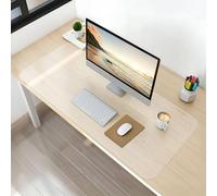 NATRKE Tapis de Bureau Transparent 70x40 cm, Grand Translucide Sous-main Bureau Transparent PVC Tapis de Protection, Antidérapant Résistant à la Chaleur Tapis de Table pour Ordinateur Bureau Maison