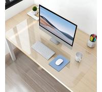 NATRKE Tapis de Bureau Transparent 80x40 cm, Grand Clair Sous-main Bureau Transparent PVC Tapis de Protection, Antidérapant Résistant à la Chaleur Tapis de Table pour Ordinateur Bureau Maison