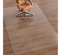 NATRKE Tapis de Chaise de Bureau Transparent pour Sols Durs, Grand Tapis en PVC, Protection de Sol pour Meubles en Bois, Maison et Bureau, Sans