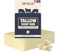 Natrulo - Savon à la barre de sébum de boeuf: savon de sébum de vache alimenté à l'herbe entièrement naturelle sans parfum: gel de bain hydratant pour le visage et le corps