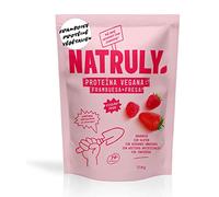 NATRULY Protéine Vegan BIO Fraise et Framboise, 90% Protéine, 100% Naturel Sans Sucre, Sans Gluten, Sans Lactose -350g