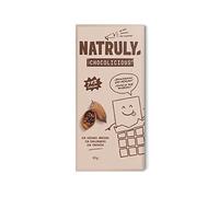 NATRULY Tablette de Chocolat sans Sucre et sans Édulcorants. Sucré à la Fibre de Chicorée - Goût Chocolat Noir 72% cacao -85 g