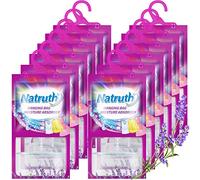 NATRUTH Lot de 12 sachets Absorbants D'humidité avec Lavande, 12x9.8OZ(12x278g),Sac De Déshumidification Suspendu, Granulés de déshumidificateur pour les Sous-sols, Placards, Buanderies