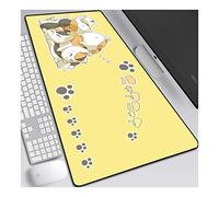 natsume yuujinchou Tapis de Souris Gaming XXL, 900x400mm, Anime Mouse Pad - Surface spéciale améliore la Vitesse et la précision, 3mm Base en Caoutchouc Antidérapant Surface-pour Ordinateur et PC, F