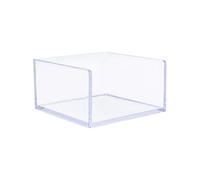 NatSumeBasics Distributeur de notes adhésives en acrylique transparent, 3 x 3, fournitures de bureau mignonnes pour organisateur de bureau (transparent)