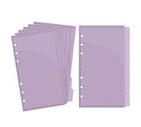NatSumeBasics Lot de 12 intercalaires de poche A6 violets pour classeur à 6 anneaux (violet)