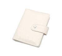 NatSumeBasics Portefeuille A7 blanc en similicuir à motif crocodile avec 6 anneaux pour organiseur de journal de voyage (blanc)