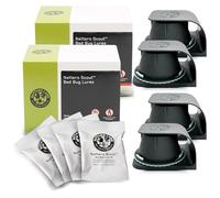 Nattaro Piège de détection des punaises de lit Scout - Solution de Surveillance précoce Non Toxique avec Technologie brevetée aux phéromones, Comprend 4 pièges de détection de punaises de lit, des