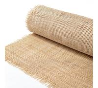 Natte de rotin naturelle en rouleau, 39,4 x 15,7 pouces, feuille de cannage à maille ouverte, matière brute pour réparation de chaise, bricolage artisanal, insert de panneau de porte de placard