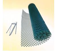 Natte Grille Antidérapante pour Robot Tondeuse - Protection Pelouse 5 x 1 m - Tapis pour Entrée de Station - Protège Gazon et Stabilise Le Sol (Grille avec piquets)
