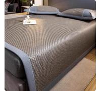 Nattes De Couchage D'été Pliable,Tapis De Lit En Bambou Rafraîchissant,Lit De Tapis En Bambou Respirant,Rafraîchissant Et Résistant À L'usure,Pour Chaise De Bureau(Gray,120 x 200 cm/47.2 x 78.7 in)