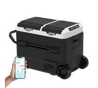 Nattork 50L Réfrigérateur de Voiture Portable Double Zone, 12V avec App Bluetooth, Refroidissement Rapide -20°C~20°C, Roues & Poignée, 12/24V DC & 100-240V AC pour Maison, Voiture, Camping