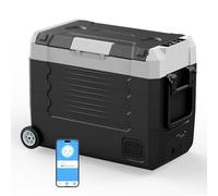Nattork 60L Réfrigérateur de Voiture Portable Double Zone, 12V avec App Bluetooth, Refroidissement Rapide -20°C~20°C, Roues & Poignée, 12/24V DC & 100-240V AC pour Maison, Voiture, Camping