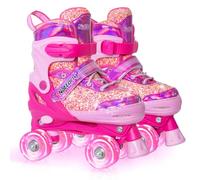 Nattork Patins à roulettes pour enfants, réglables avec 4 tailles ajustables, patins à roulettes pour filles, garçons débutants, intérieur et extérieur