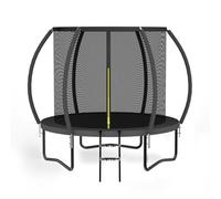 Nattork Trampoline d'extérieur Ø 244 cm, avec filet de sécurité, échelle, structure stable, design citrouille, trampoline de jardin pour enfants et adultes, jusqu'à 150 kg