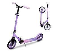 Nattork Trottinette à roues robustes de 20,3 cm pour enfants de 6 ans et plus, adolescents et adultes - Capacité de poids de 108,9 kg, amortisseur avant et guidon réglable - Violet