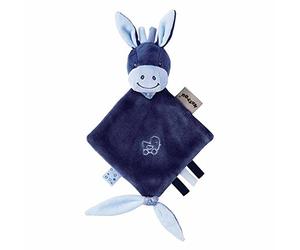 Nattou 321136 Mini Doudou Âne Alex pour Voiture, 30 x 20 cm, Alex et Bibou, Bleu