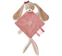 Nattou 987141 Mini Doudou Plat Lapin Nina, Nina, Jade et Lili, 30 x 20 x 5 cm, Beige/Rose