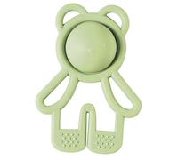 Nattou Anneau de Dentition en Silicone "Pop-it", Petit Ourson de Préhension et de Dentition, sans BPA, env.11 cm, Silicon, Vert