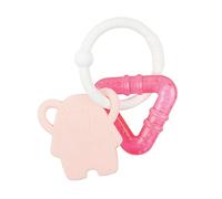 Nattou Anneau de Dentition Réfrigérant en Silicone, Éléphant, Rempli d'Eau, Sans BPA, 13,5 x 10,5 x 15 cm, Silicone, Rose/Blanc