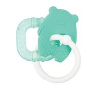 Nattou Anneau de Dentition Réfrigérant en Silicone, Ours, Rempli d'Eau, Sans BPA, 13,5 x 10,5 x 15 cm, Silicone, Vert