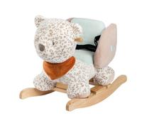 Nattou Animal à bascule Jungo Léopard des neiges – Ceinture de sécurité, Végétalien, 60×30×46 cm