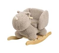 Nattou - Bascule Teddy le rhinocéros taupe