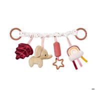 Nattou Lapidou Arche de Jeu - Arche d’activités - dès la Naissance - Spirale d'activité bébé - Compatible avec Toutes Les poussettes ou landaus - Rose poudré