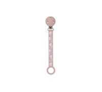 Nattou Corrente Chupeta Silicone Rosa Flores 1 Unidade
