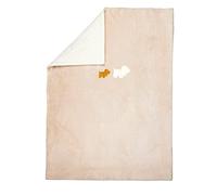 Nattou Couverture Douillette pour Bébé, Chien Charlie, 100 x 135 cm, Vegan, Coton, Beige