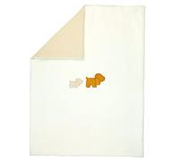 Nattou Couverture Douillette pour Bébé, Chien Charlie, 75 x 100 cm, Vegan, Coton/Polyester, Blanc