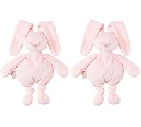 Nattou Couverture Lapin, Supersoft, 75 x 100 cm, Polyester, Lapidou, Turquoise (Lot de 2)